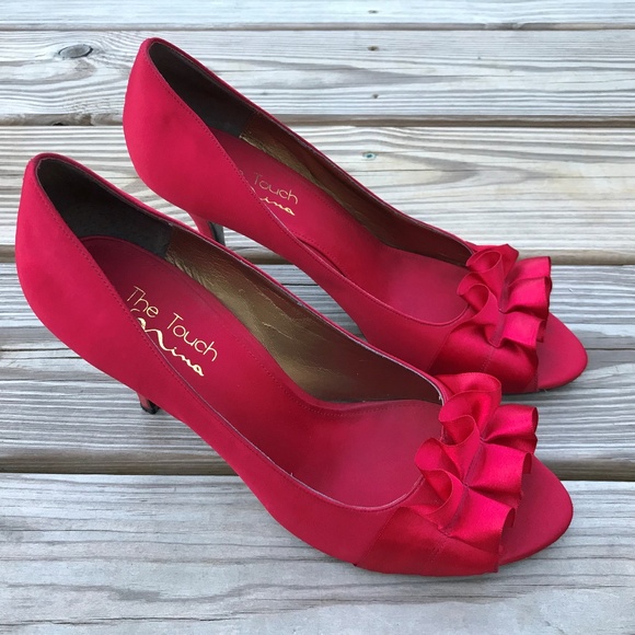 Nina Heels The Touch of Nina Women Red Fencel Pump - Picture 4 of 8